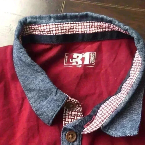 🌸3/$30🌸le 31 Simons | Burgundy collared t-shirt - Picture 4 of 7